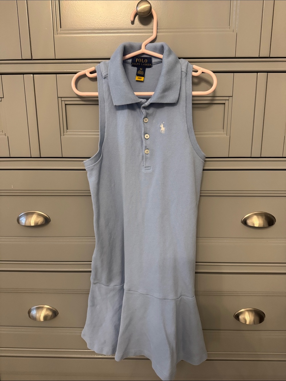 Polo by Ralph Lauren Baby Blue Sleeveless Polo Dress